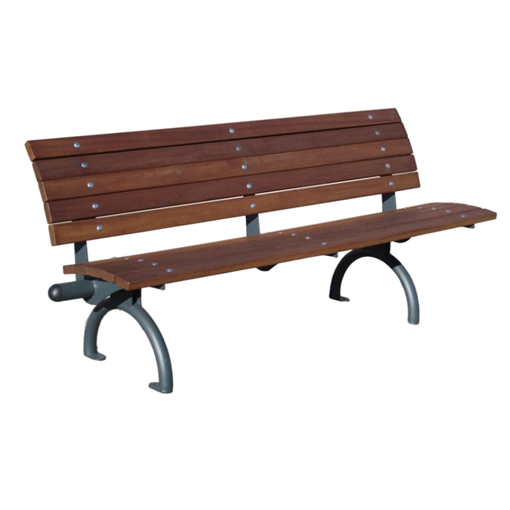 Panchina in legno di pino verniciato noce - edfa425pn