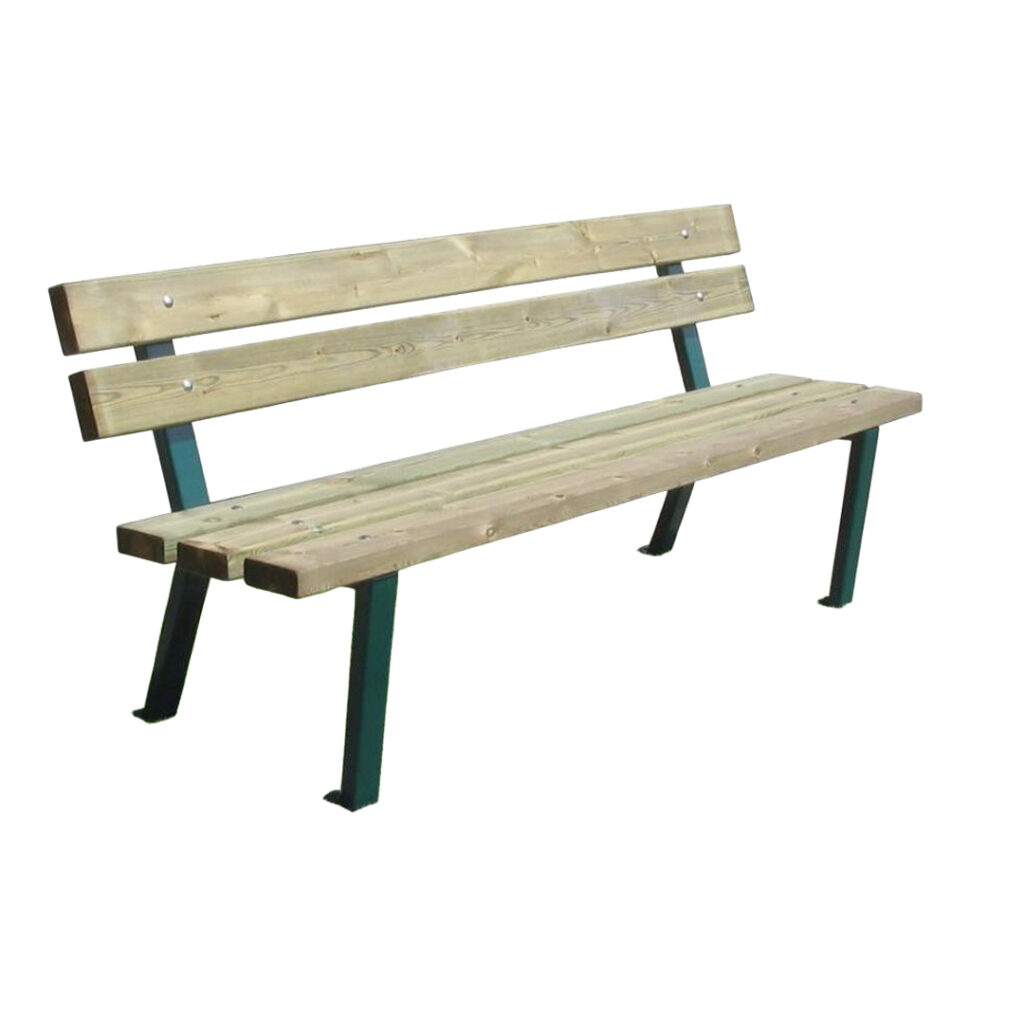 Panchina in legno con telaio zincato - edfa433zin