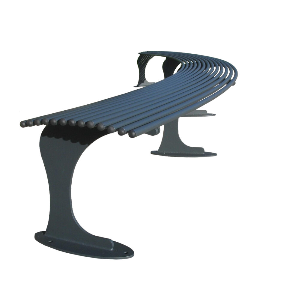 Panchina in acciaio senza schienale