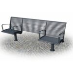 Panchina inclusiva in acciaio - EDFA440INC