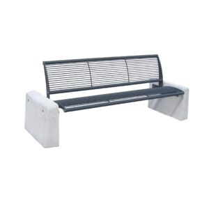 Panchina in acciaio con base in cls - edfa444cls 1 Edfa444cls