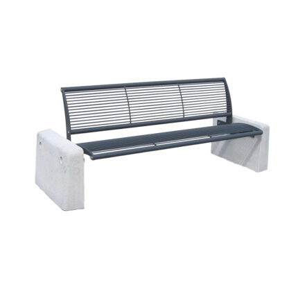 Panchina in acciaio con base in CLS - EDFA444CLS