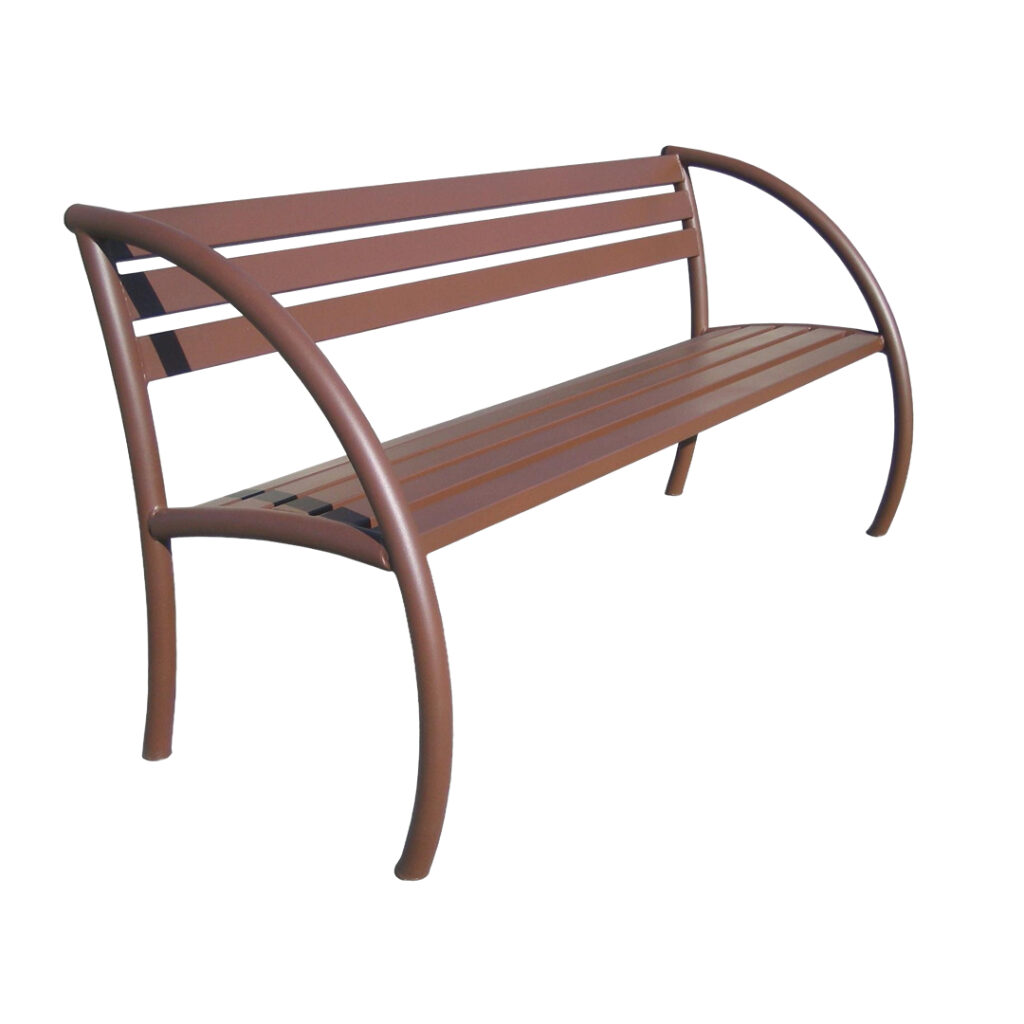 Panchina in acciaio verniciata "tipo corten" - edfa469