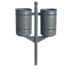 Cestino doppio in acciaio