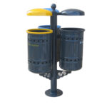 Kit differenziata a 3 cestini con tettuccio - EDFC123K3