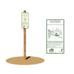 Attrezzo fitness: flessione del tronco con panca inclinata con cartello - EPG2118CART