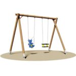 Altalena 2 posti con gabbia e orsetto - EPG506GD