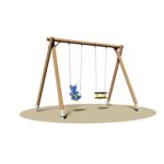 Altalena 2 posti con gabbia e orsetto - EPG856GD