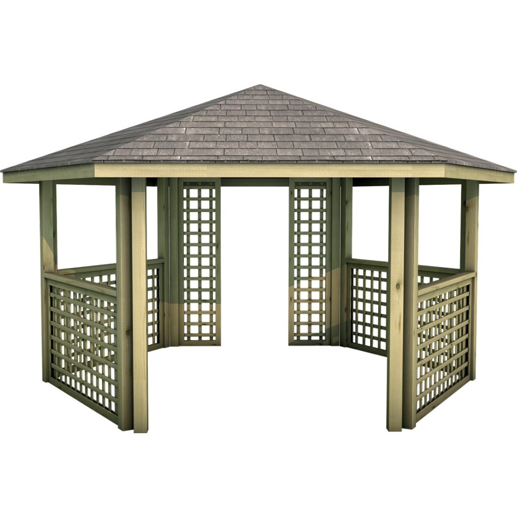 Gazebo esagonale 455x525 tegole - etli550501