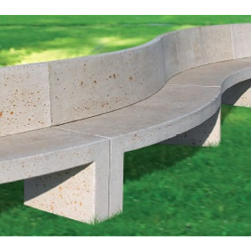 Panchina concava con schienale - euups303bp