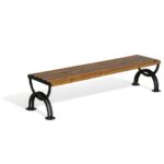 Panchina senza schienale in legno okumè - ECD1121POK