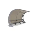 Pensilina con parete colore grigio - ECD425