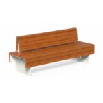 Panchina singola in legno okumè - ECDG518