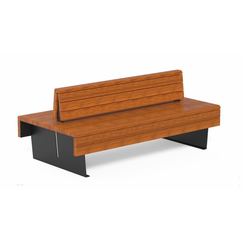 Panchina doppia in legno okum&egrave; - ecdg519