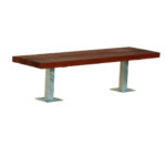 Panchina in legno esotico senza schienale - EDFA418