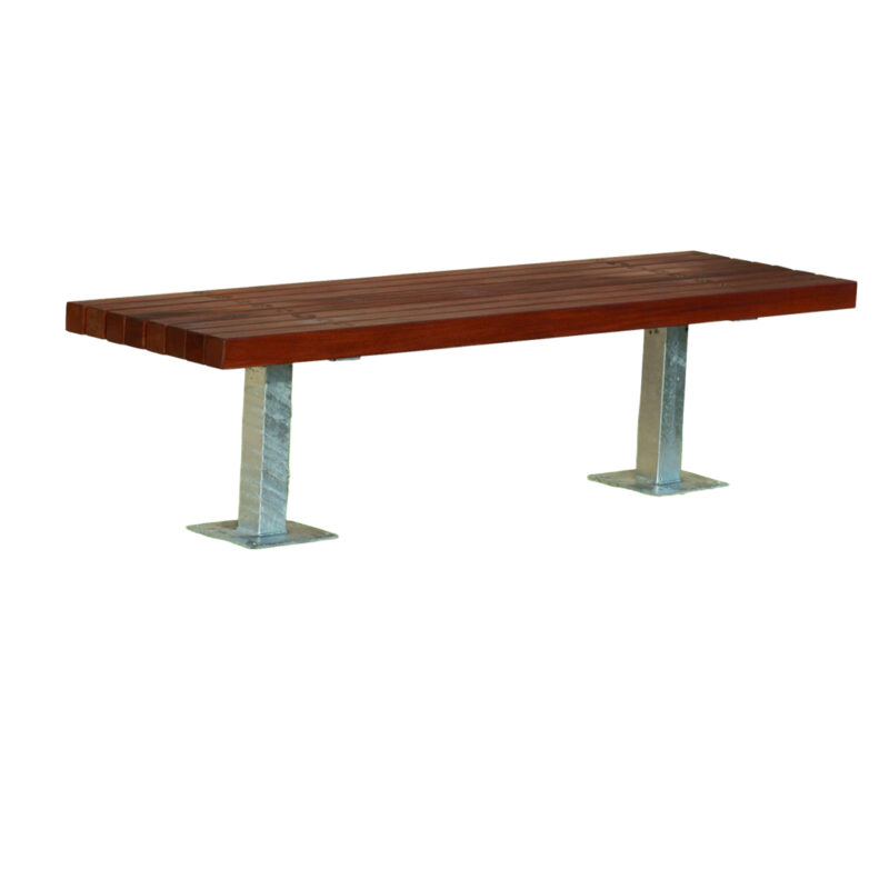 Panchina in legno esotico senza schienale - edfa418