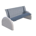 Panchina in acciaio con base in CLS - EDFA445