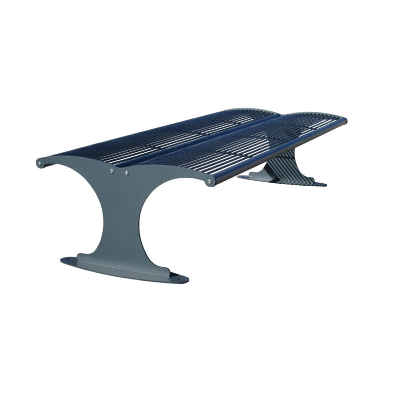 Panchina in acciaio con braccioli - edfa480