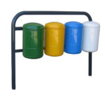 Kit differenziata a 4 cestini con tettuccio