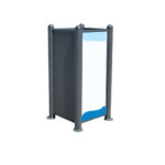 Cestone d'acciaio con predisposizione per pannello pubblicitario - EDFC160