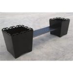 Panchina da 150 cm tra 2 fioriere - EDFCF001