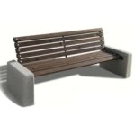 Panchina in legno e supporti in CLS - EDFPS601