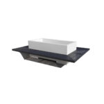 Fioriera rettangolare in CLS con panca in metallo - EUURN128