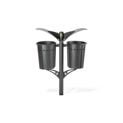 Doppio cestino differenziata con tettuccio - ECD203D