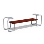 Panchina senza schienale in legno Okumè - ECD357OK