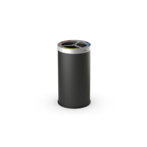 Cestone a 3 scomparti per differenziata in metallo - ecd377 1 Ecd377
