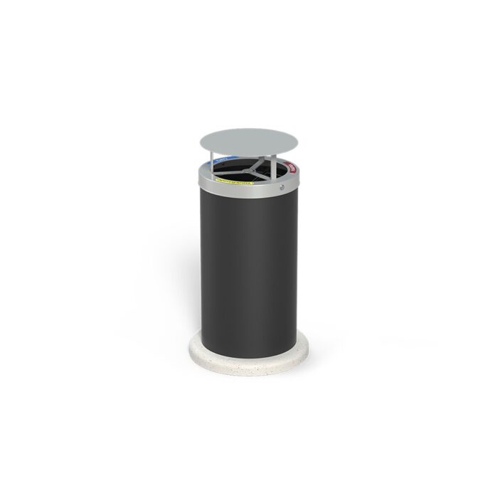 Cestone a 3 scomparti per differenziata con base in cls e tettuccio - ecd377bcls