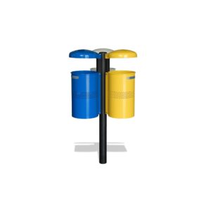 Triplo cestino differenziata con tettuccio - ecd423 1 Ecd423