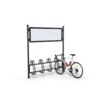 Portabici verticale con pannello pubblicitario - ECDD286D