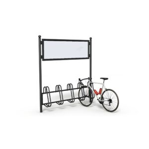 Portabici verticale con pannello pubblicitario - ecdd286d 1 Ecdd286d