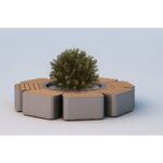 Fioriera in legno Okumè - ECDG466