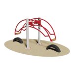 Dondolo in acciaio e legno - EPG853