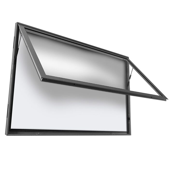 Bacheca per esterni con apertura a ribalta 114x99h con montanti inclusi - ewicity16m