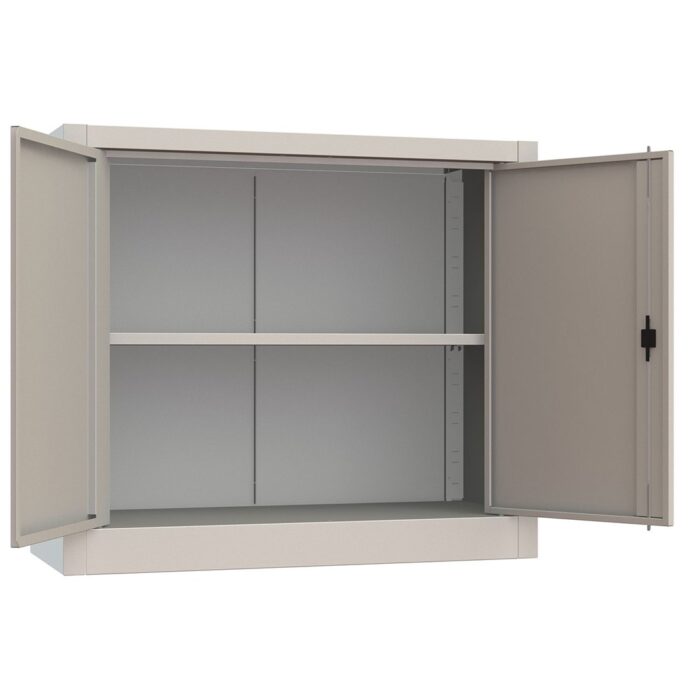 Libreria in metallo con piano in nobilitato h 99 cm su piedini - iet3810tm