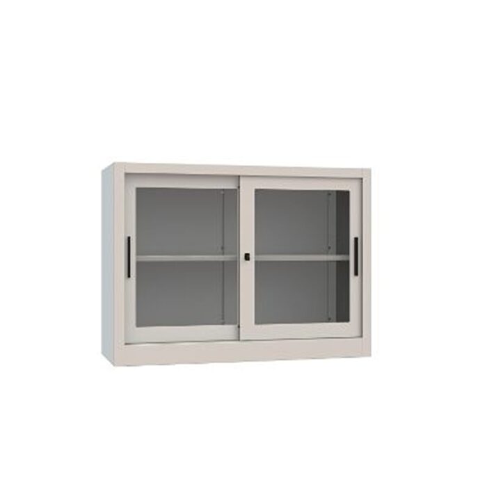 Libreria ante in vetro con piedini