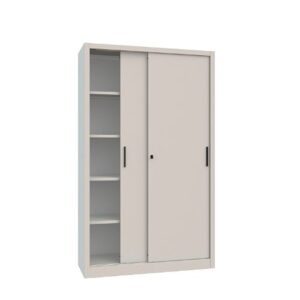 Armadio ante scorrevoli, 120x60x200 h con 1 vano e 4 ripiani - iet6126 1 Ieta212
