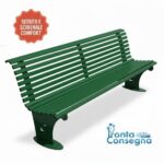 Panchina in acciaio anatomica verde - EDFA496V - PROMO - PRONTA CONSEGNA