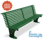 Panchina in acciaio anatomica verde - EDFA496V - PROMO - PRONTA CONSEGNA