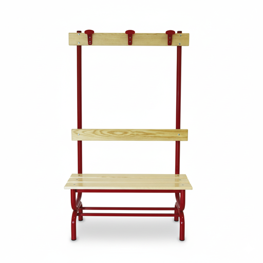 Isas86510 Panca con seduta, schienale e appendiabiti 1 mt - isas866510 - immagine 1