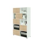 Libreria bassa con 5 ante scorrevoli - IXA17060