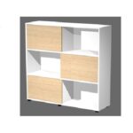 Libreria bassa con 3 ante scorrevoli - IXA17065