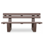 Panchina con schienale, in plastica riciclata - ESPPS0407