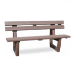 Panchina con schienale, in plastica riciclata, L. 180 cm - ESPPS0414