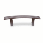 Panchina curva senza schienale, in plastica riciclata - ESPPS0422