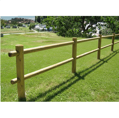 Recinzione a 2 fori in pino