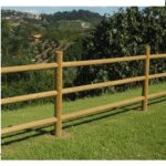 Recinzione a 3 fori in pino